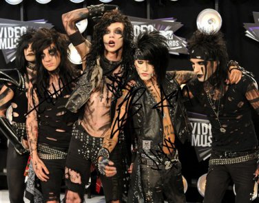 BLACK VEIL BRIDES BAND SIGNED PHOTO 8X10 RP AUTOGRAPHED VIC FUENTES