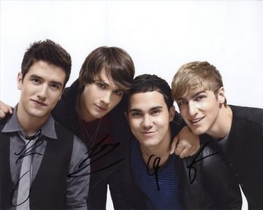 BIG TIME RUSH GROUP BAND SIGNED PHOTO 8X10 RP AUTOGRAPHED VIC FUENTES