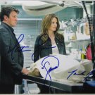 CASTLE CAST NATHAN FILLION STANA KATIC SIGNED PHOTO RP 8X10 AUTOGRAPHED