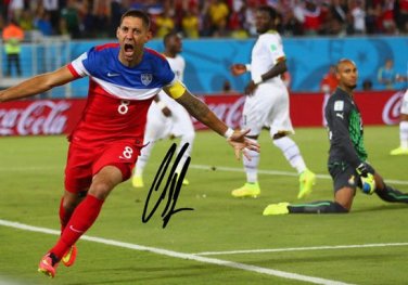 WORLD CUP CLINT DEMPSEY SIGNED PHOTO 8X10 RP AUTO 2014 FIFA SOCCER