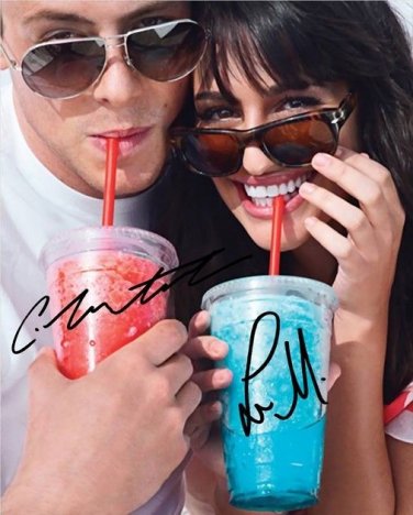 Cory Monteith Lea Michele signed photo 8x10 rp Autographed