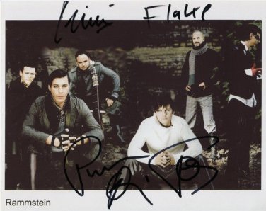 RAMMSTEIN BAND GROUP SIGNED POSTER PHOTO 8X10 RP AUTOGRAPHED MUTTER