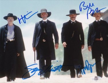 VAL KILMER KURT RUSSELL SAM ELLIOT SIGNED PHOTO 8X10 RP AUTOGRAPH TOMBSTONE CAST