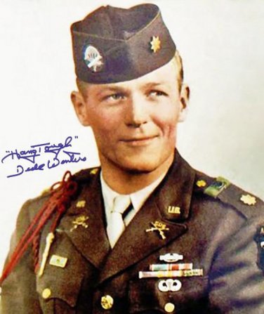 MAJOR DICK WINTERS SIGNED PHOTO 8X10 RP AUTOGRAPHED BAND OF BROTHERS **