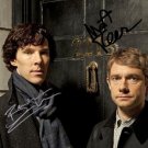 BENEDICT CUMBERBATCH MARTIN FREEMAN SIGNED PHOTO 8X10 RP AUTOGRAPHED SHERLOCK