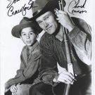 THE RIFLEMAN CAST JOHNNY CRAWFORD CHUCK CONNORS SIGNED 8X10 RP AUTOGRAPHED