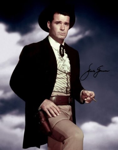 * JAMES GARNER SIGNED PHOTO 8X10 RP AUTOGRAPHED * MAVERICK *
