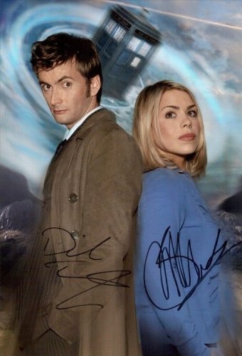 BILLIE PIPER & DAVID TENNANT SIGNED PHOTO 8X10 RP AUTOGRAPHED ** DOCTOR WHO