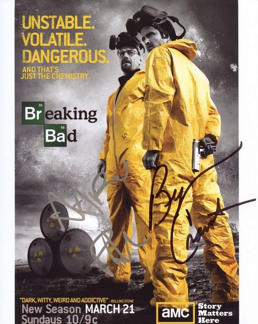 Breaking Bad Cast autographed 8x10 photo RP 