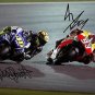 MARC MARQUEZ & VALENTINO ROSSI SIGNED PHOTO 8X10 RP AUTOGRAPHED MOTOGP