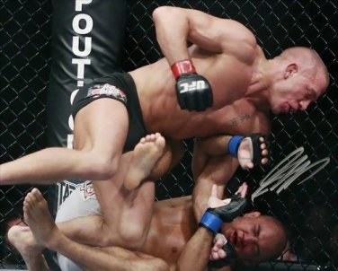 GEORGES ST-PIERRE SIGNED PHOTO 8X10 RP MMA FIGHTER AUTOGRAPHED UFC