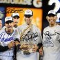 JORGE POSADA DEREK JETER ANDY PETTITTE RIVERA SIGNED PHOTO 8X10 RP AUTOGRAPHED