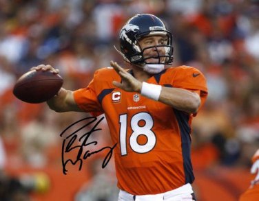PEYTON MANNING SIGNED PHOTO 8X10 RP AUTOGRAPHED DENVER BRONCOS