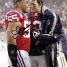 TOM BRADY & JUNIOR SEAU SIGNED PHOTO 8X10 RP AUTOGRAPHED PATRIOTS