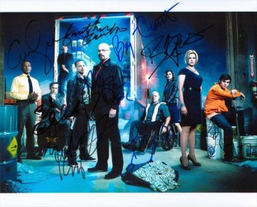 BREAKING BAD CAST SIGNED POSTER PHOTO 8X10 RP AARON PAUL BRYAN CRANSTON