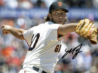 * MADISON BUMGARNER SIGNED PHOTO 8X10 RP AUTOGRAPHED GIANTS MLB BASEBALL