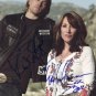 KATEY SAGAL CHARLIE HUNNAM SIGNED PHOTO 8X10 RP AUTOGRAPHED SONS OF ANARCHY CAST