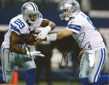 TONY ROMO DEMARCO MURRAY SIGNED PHOTO 8X10 RP AUTOGRAPHED DALLAS COWBOYS