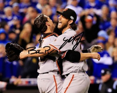 MADISON BUMGARNER & BUSTER POSEY SIGNED PHOTO 8X10 AUTOGRAPHED * GIANTS BASEBALL