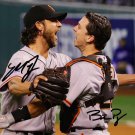 * MADISON BUMGARNER & BUSTER POSEY SIGNED PHOTO 8X10 AUTOGRAPHED * GIANTS BASEBALL * MADISON BUMGARNER & BUSTER POSEY SIGNED PHOTO 8X10 AUTOGRAPHED * GIANTS BASEBALL