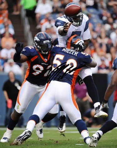 VON MILLER SIGNED AUTOGRAPHED PHOTO RP 8X10 AUTO DENVER BRONCOS
