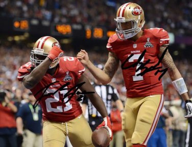 Colin Kaepernick & Frank Gore signed photo 8x10 rp autographed San Francisco
