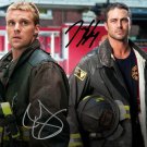 Chicago Fire Cast Jesse Spencer Taylor Kinney signed photo 8x10 rp autographed