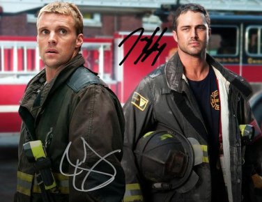 Chicago Fire Cast Jesse Spencer Taylor Kinney signed photo 8x10 rp autographed