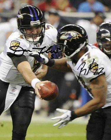 Joe Flacco Ray Rice signed photo 8x10 rp Autographed Baltimore Ravens