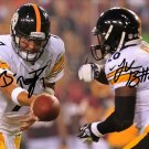 LE'VEON BELL & BEN ROETHLISBERGER SIGNED PHOTO 8X10 RP AUTOGRAPHED LEVEON PITTSBURGH STEELERS