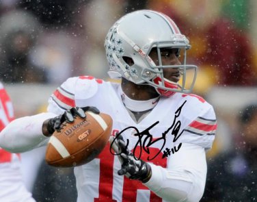 JT BARRETT SIGNED PHOTO 8X10 RP AUTOGRAPHED OHIO STATE BUCKEYES FOOTBALL !