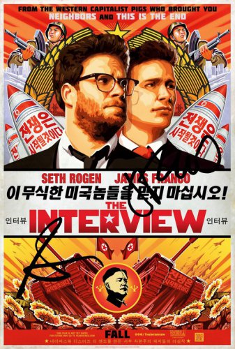 SETH ROGEN & JAMES FRANCO SIGNED POSTER PHOTO 8X11 RP AUTOGRAPHED " THE INTERVIEW "