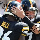 LE'VEON BELL BEN ROETHLISBERGER SIGNED PHOTO 8X10 RP AUTOGRAPHED PITTSBURGH STEELERS