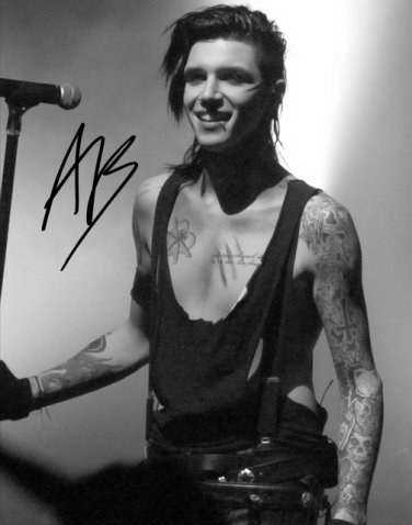 ANDY BIERSACK SIGNED PHOTO 8X10 RP AUTOGRAPHED BLACK VEIL BRIDES