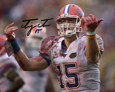 TIM TEBOW SIGNED PHOTO 8X10 RP AUTOGRAPHED FLORIDA GATORS FOOTBALL