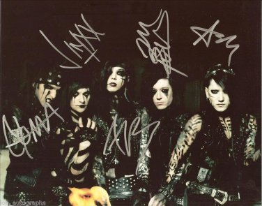 BLACK VEIL BRIDES FULL BAND SIGNED PHOTO 8X10 RP AUTOGRAPHED ANDY BIERSACK