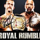 THE ROCK & CM PUNK SIGNED PHOTO 8X10 AUTOGRAPHED DWAYNE JOHNSON WWE WRESTLING THE ROCK & CM PUNK SIGNED PHOTO 8X10 AUTOGRAPHED DWAYNE JOHNSON WWE WRESTLING