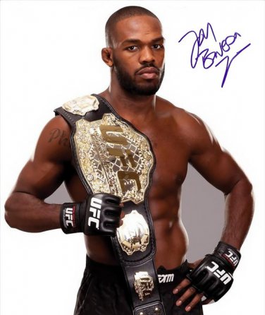 JON " BONES " JONES SIGNED PHOTO 8X10 AUTO AUTOGRAPHED MMA FIGHTING