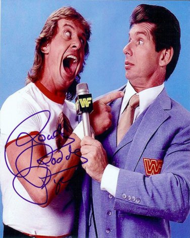 " ROWDY " RODDY PIPER SIGNED PHOTO 8X10 RP AUTOGRAPHED WWE WWF WRESTLING