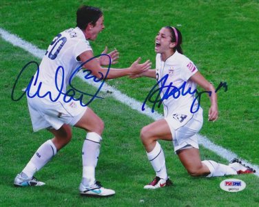 ALEX MORGAN ABBY WAMBACH SIGNED PHOTO 8X10 RP AUTOGRAPHED SOCCER