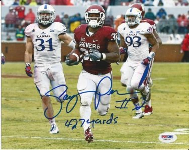 SAMAJE PERINE SIGNED PHOTO 8X10 RP AUTOGRAPHED OKLAHOMA SOONERS FOOTBALL