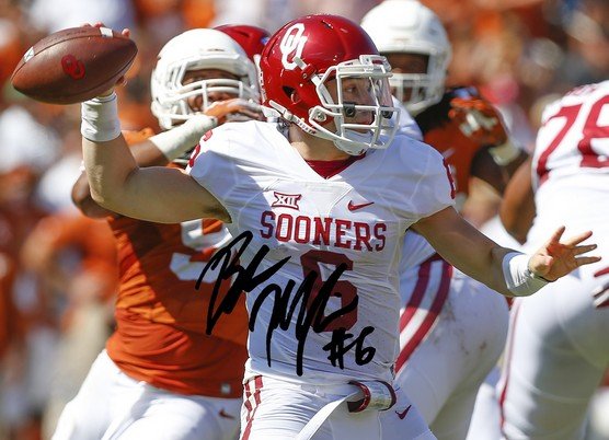 BAKER MAYFIELD SIGNED PHOTO 8X10 RP AUTOGRAPHED OKLAHOMA SOONERS FOOTBALL