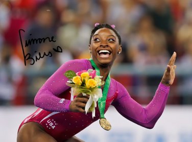 SIMONE BILES SIGNED PHOTO 8X10 RP AUTOGRAPHED RIO OLYMPICS GOLD !