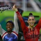 * SIMONE BILES ALY RAISMAN SIGNED PHOTO 8X10 RP AUTOGRAPHED 2016 RIO OLYMPICS