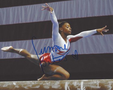 SIMONE BILES SIGNED PHOTO 8X10 RP AUTOGRAPHED RIO OLYMPICS GYMNASTICS