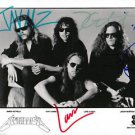 METALLICA FULL BAND SIGNED PHOTO 8X10 RP AUTOGRAPHED ALL MEMBERS HARDWIRED !