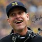 JABRILL PEPPERS & JIM HARBAUGH SIGNED PHOTO 8X10 RP AUTOGRAPHED MICHIGAN GO BLUE