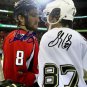 SIDNEY CROSBY ALEX OVECHKIN SIGNED PHOTO 8X10 RP AUTO AUTOGRAPHED