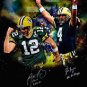 AARON RODGERS BRETT FAVRE SIGNED PHOTO 8X10 RP AUTOGRAPHED GREEN BAY PACKERS