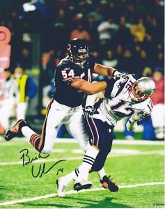 BRIAN URLACHER SIGNED PHOTO 8X10 RP AUTOGRAPHED CHICAGO BEARS SACKING BRADY